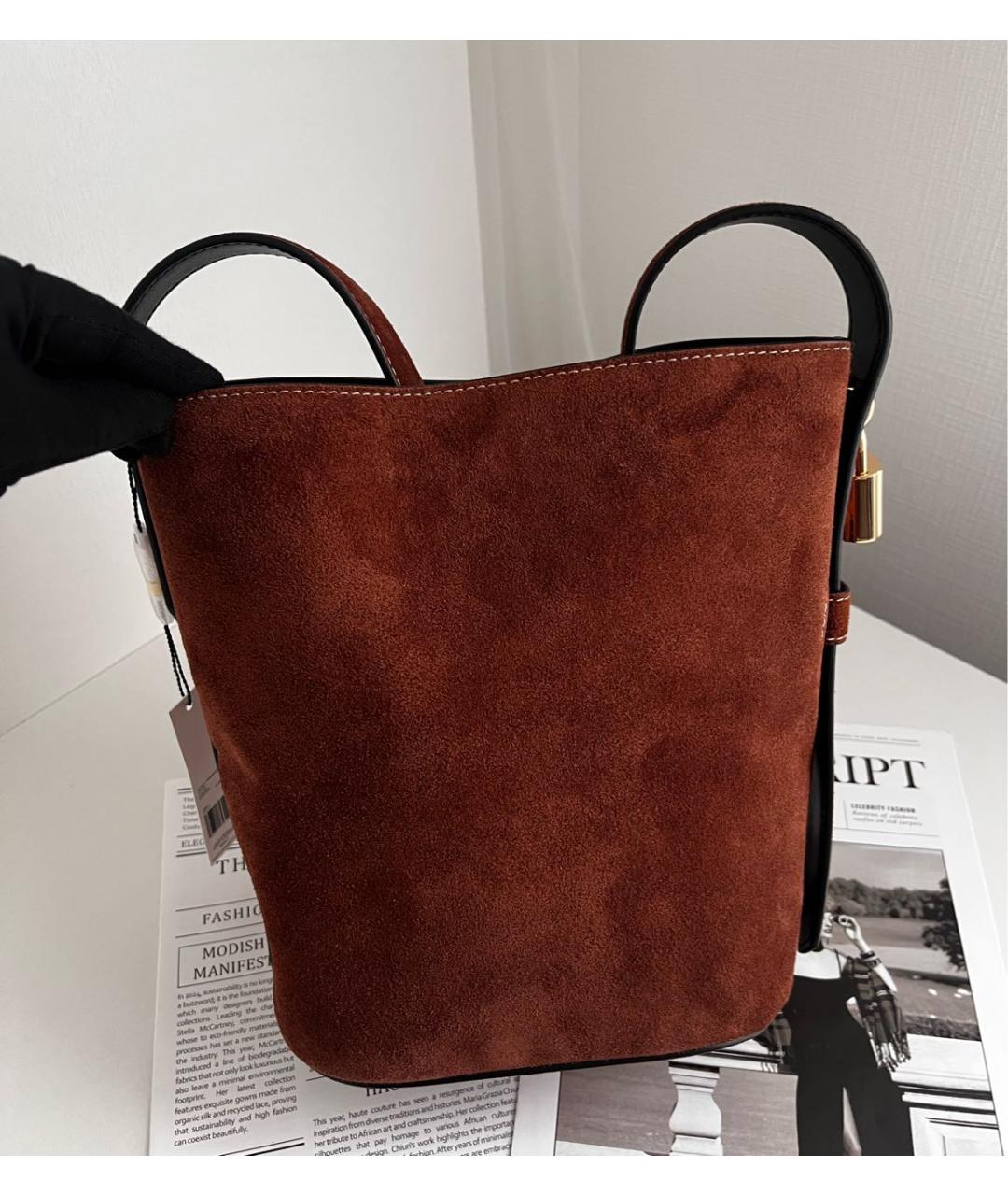 MARC JACOBS Коричневая замшевая сумка через плечо, фото 3