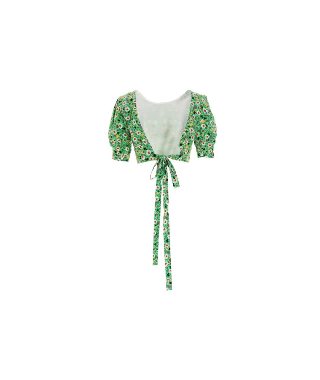 MIU MIU Зеленая блузы, фото 2