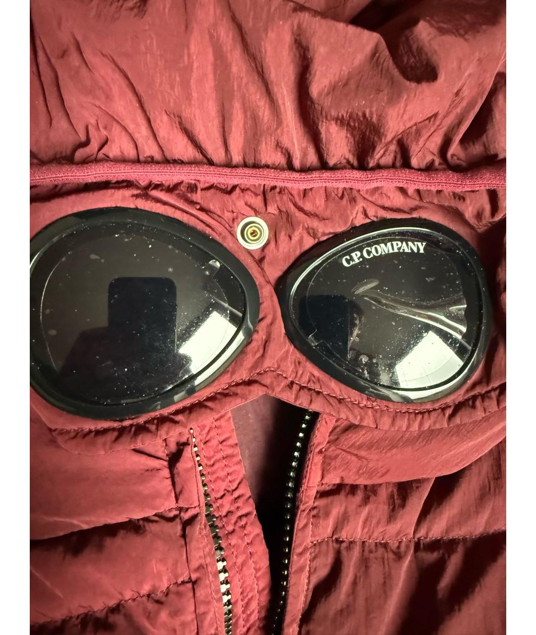 CP COMPANY Бордовый полиэстеровый пуховик, фото 7