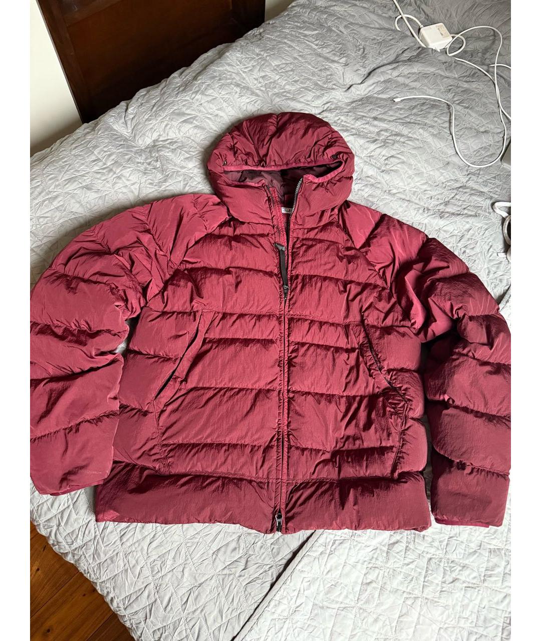 CP COMPANY Бордовый полиэстеровый пуховик, фото 9