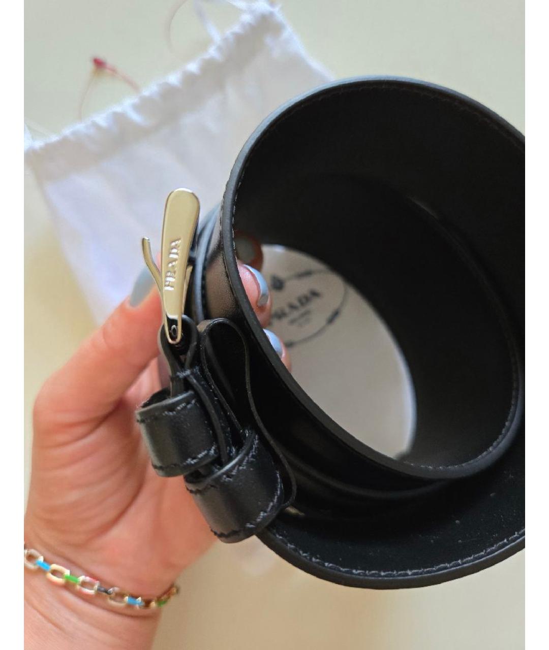 PRADA Черный полиамидовый пуховик, фото 7