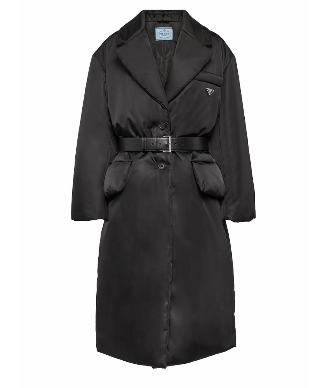 PRADA Черный полиамидовый пуховик, фото 1