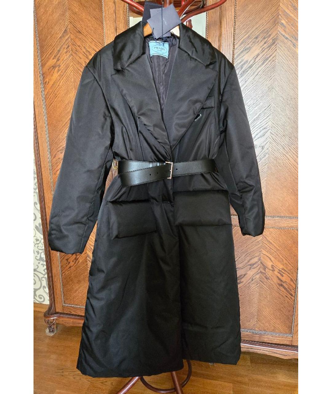 PRADA Черный полиамидовый пуховик, фото 8