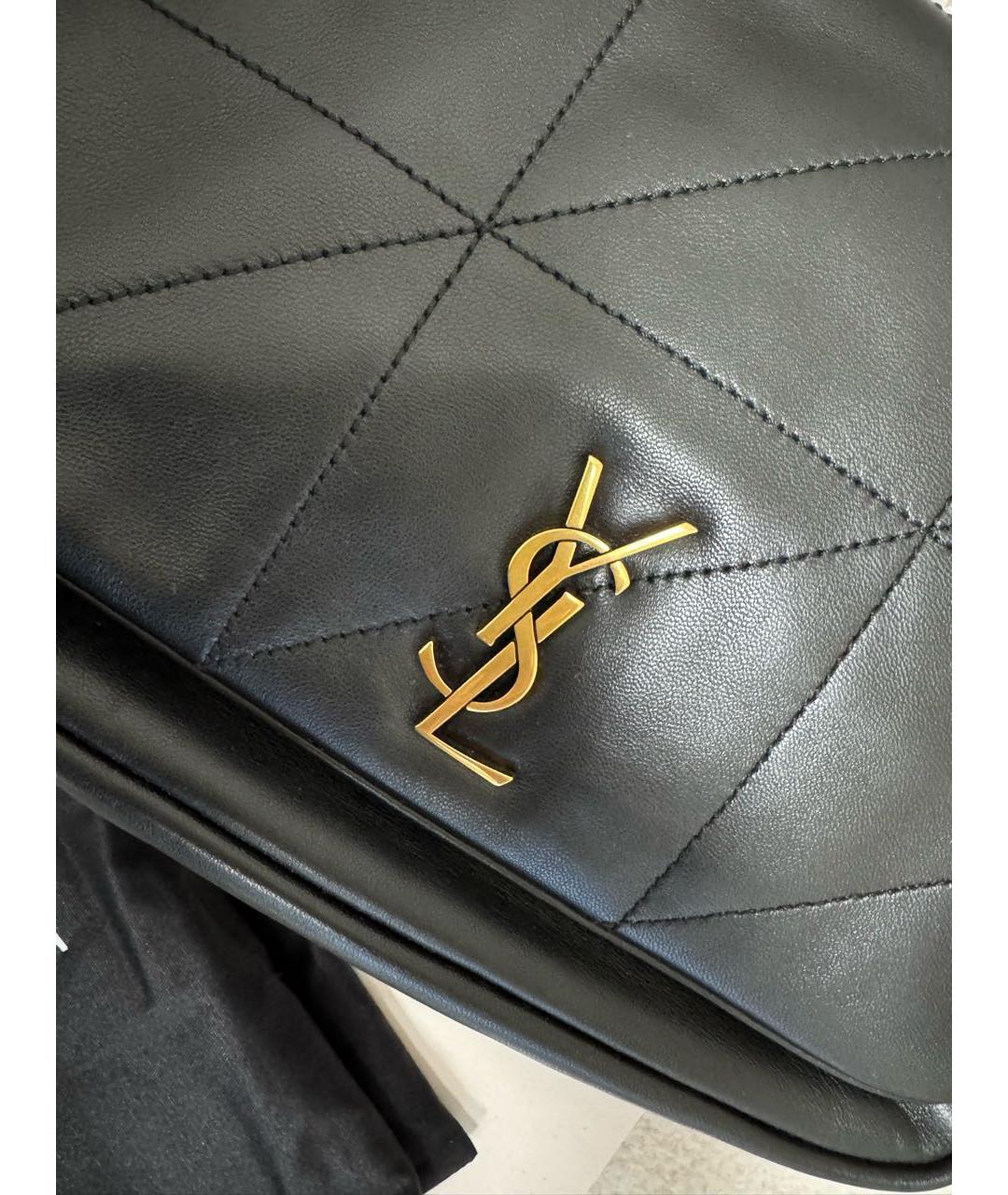 SAINT LAURENT Черная кожаная сумка через плечо, фото 6
