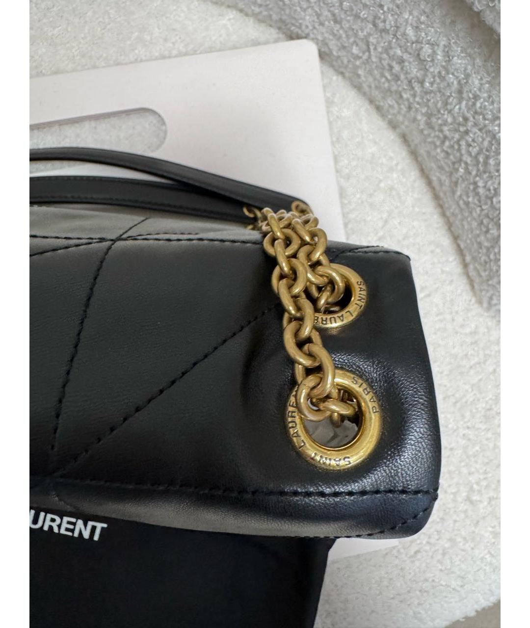 SAINT LAURENT Черная кожаная сумка через плечо, фото 5