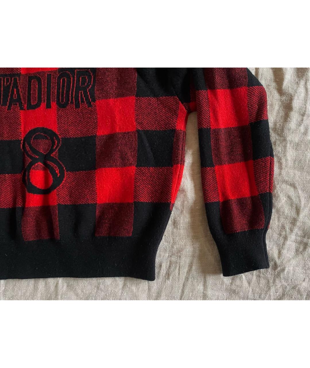CHRISTIAN DIOR Красный кашемировый джемпер / свитер, фото 6