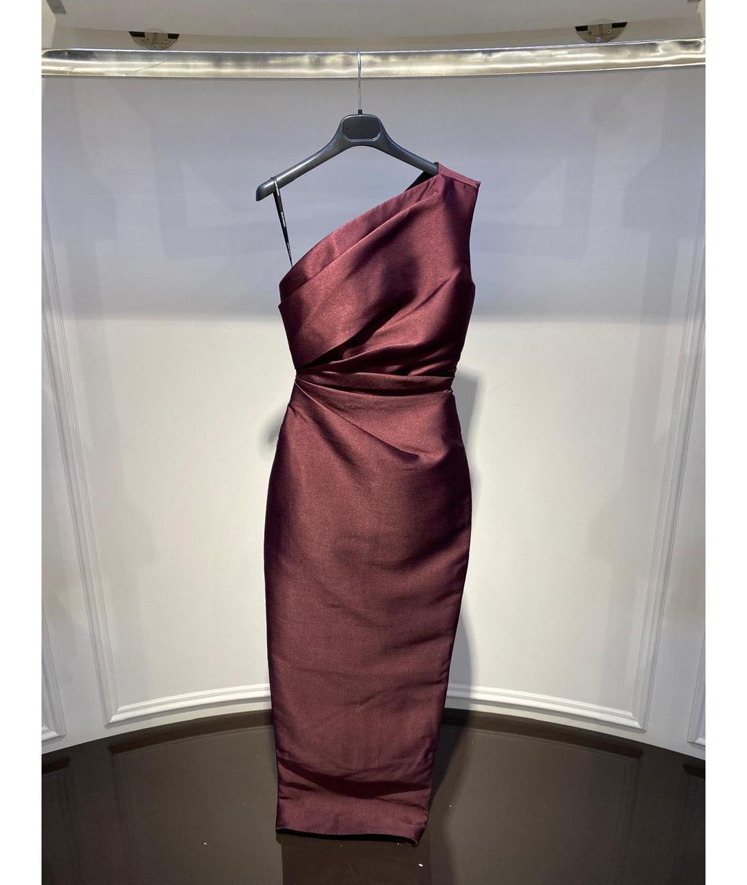 SOLACE LONDON Бордовое коктейльное платье, фото 2