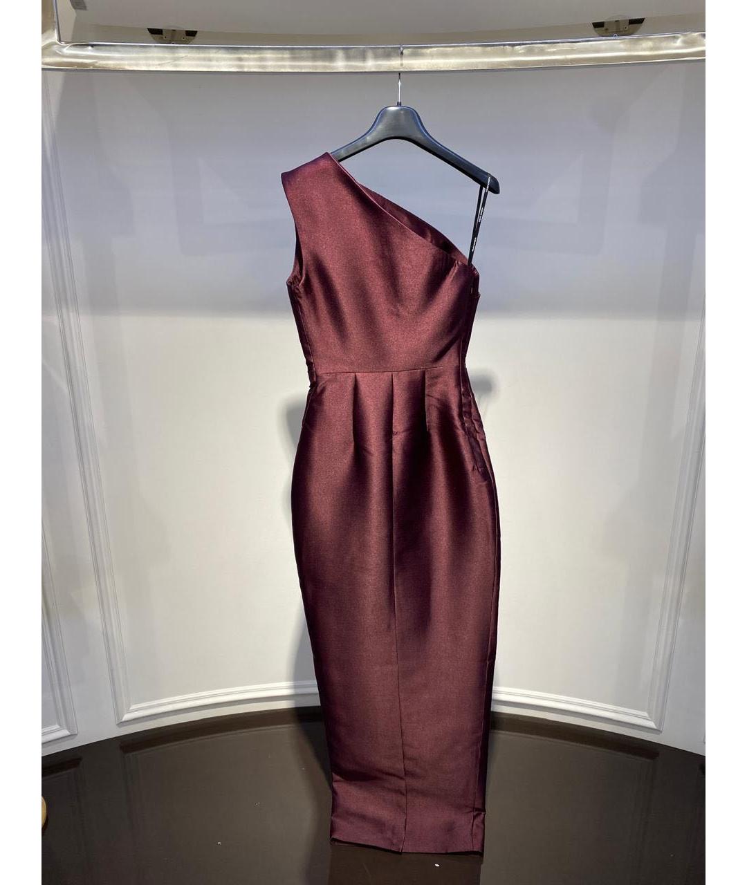 SOLACE LONDON Бордовое коктейльное платье, фото 3