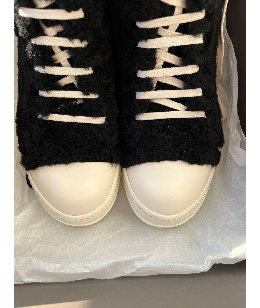 RICK OWENS Черные высокие кроссовки / кеды, фото 4