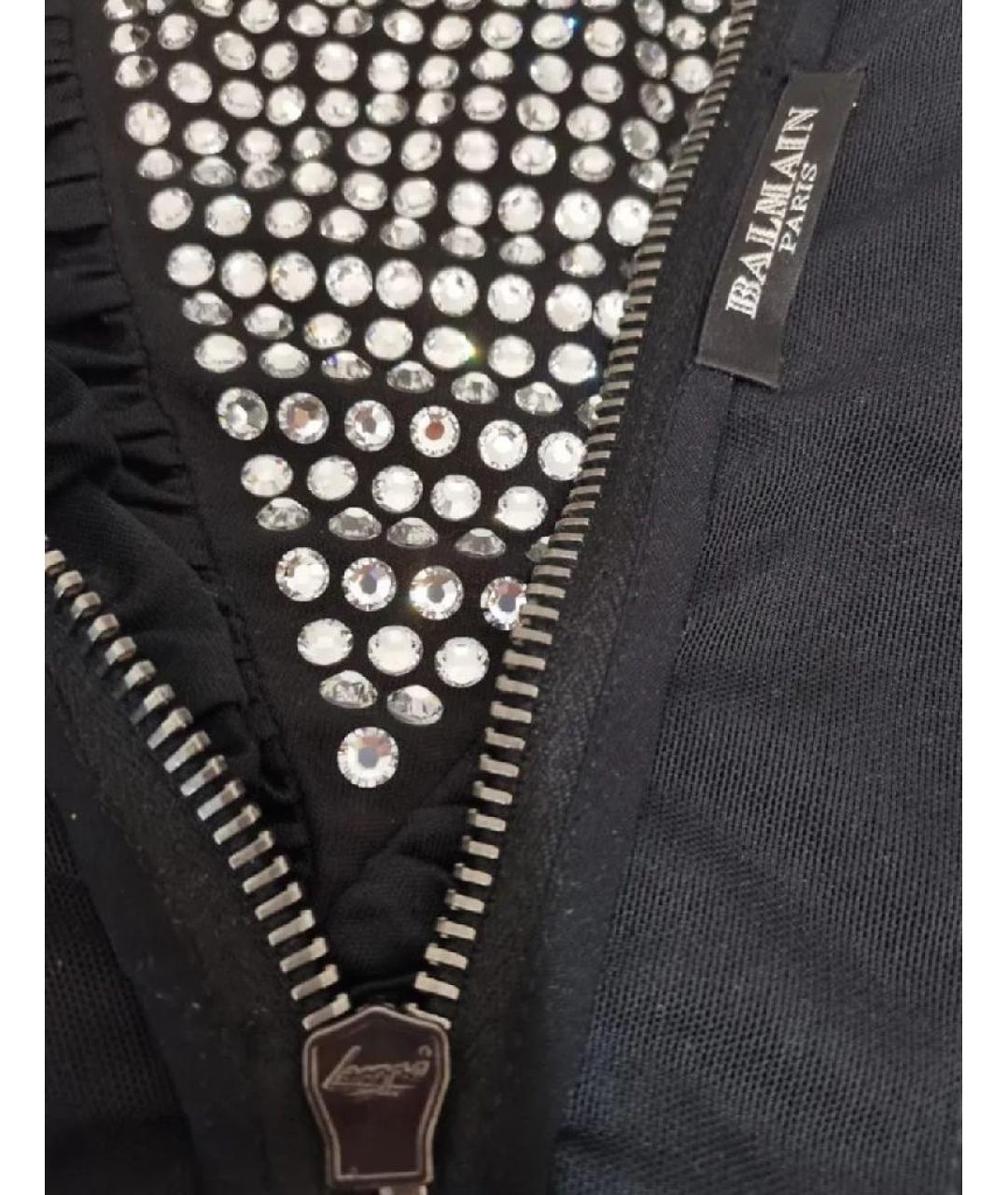 BALMAIN Черный вискозный комбинезон, фото 3