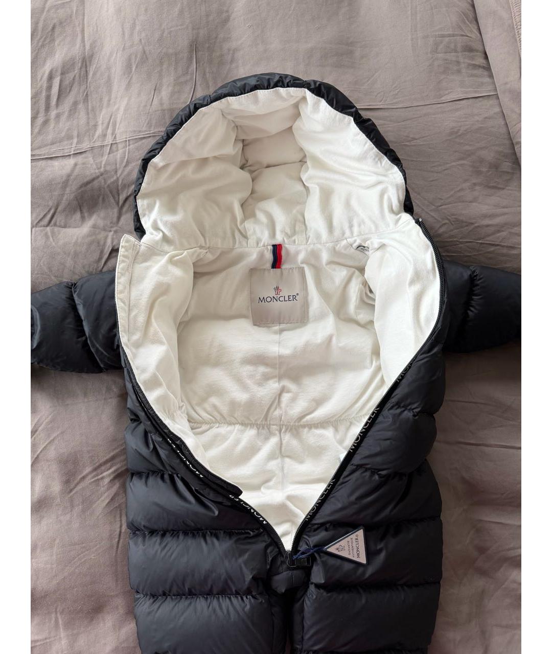 MONCLER KIDS Черный комбинезон, фото 5
