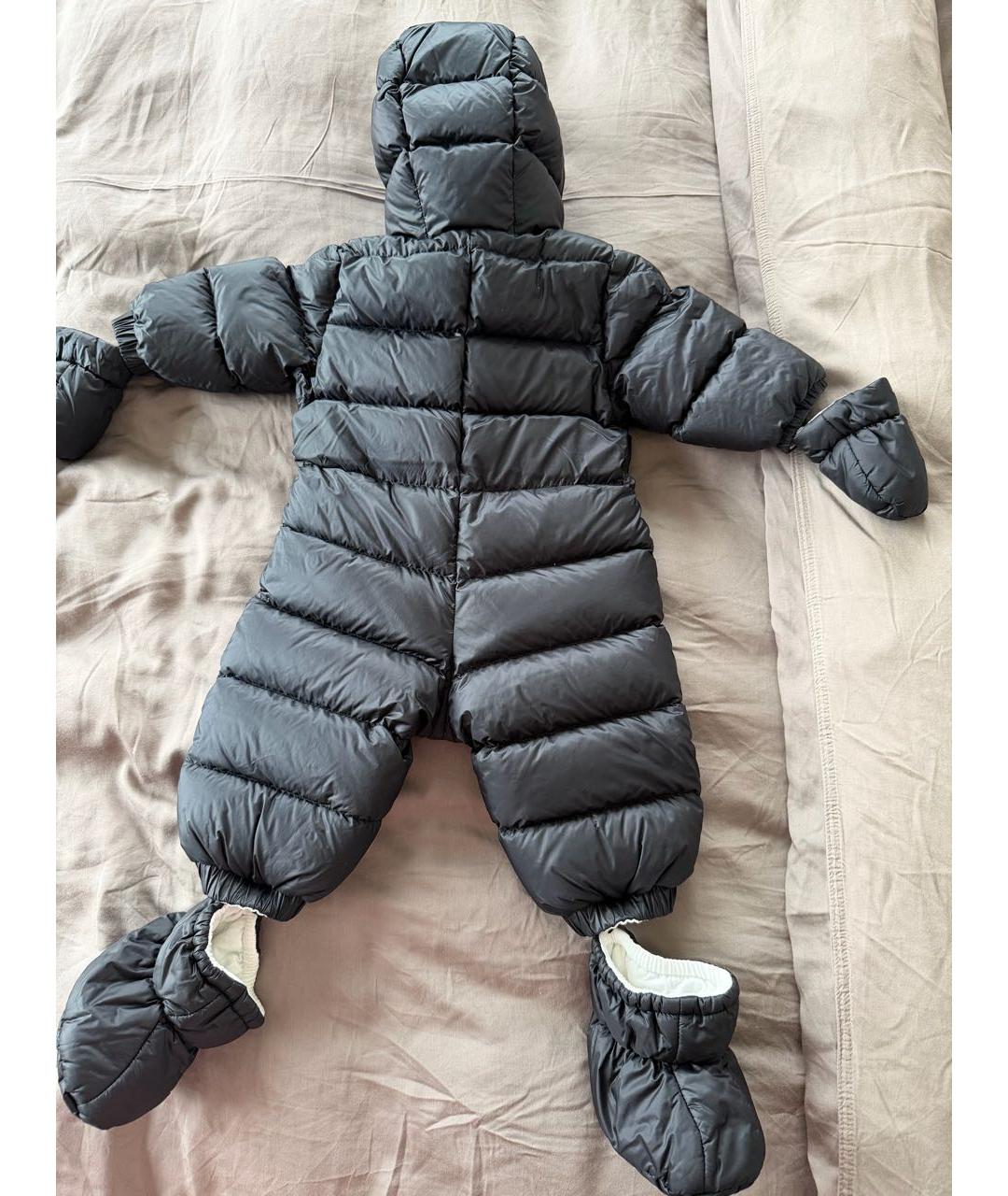 MONCLER KIDS Черный комбинезон, фото 2