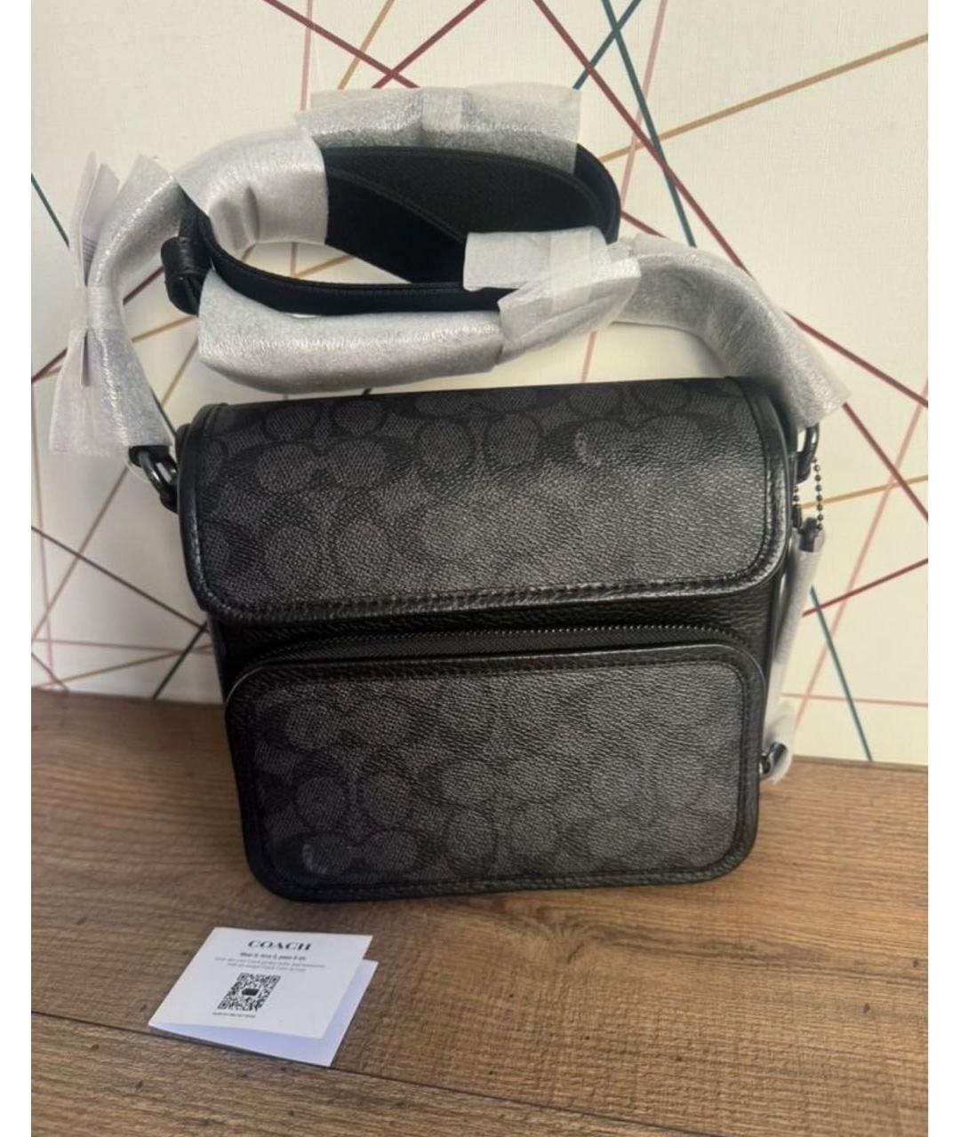 COACH Черная сумка на плечо, фото 5