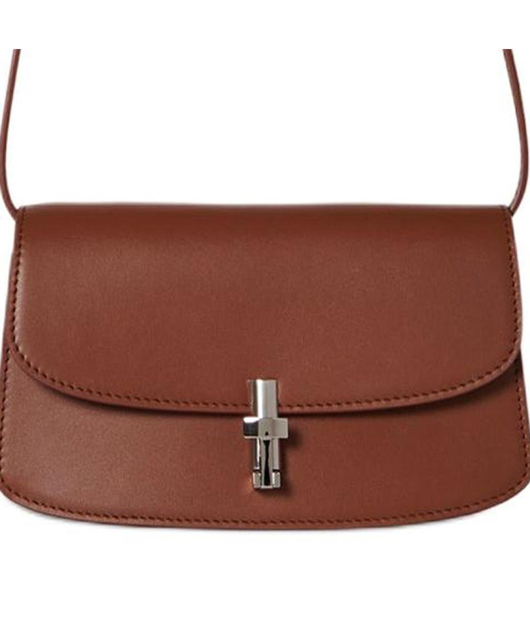 THE ROW Коричневая кожаная сумка через плечо, фото 4
