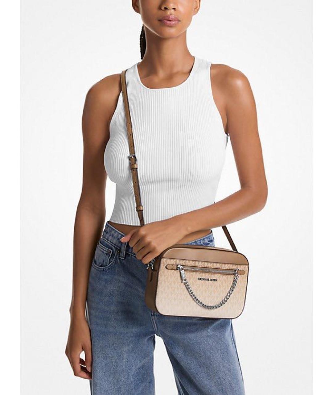 MICHAEL KORS Бежевая сумка через плечо, фото 4