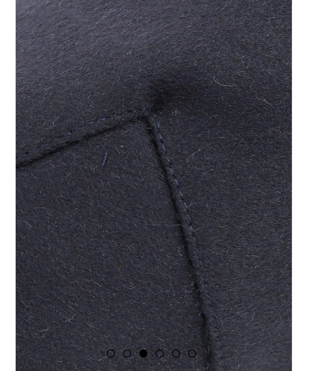 MAX MARA Темно-синяя шерстяная кепка, фото 5