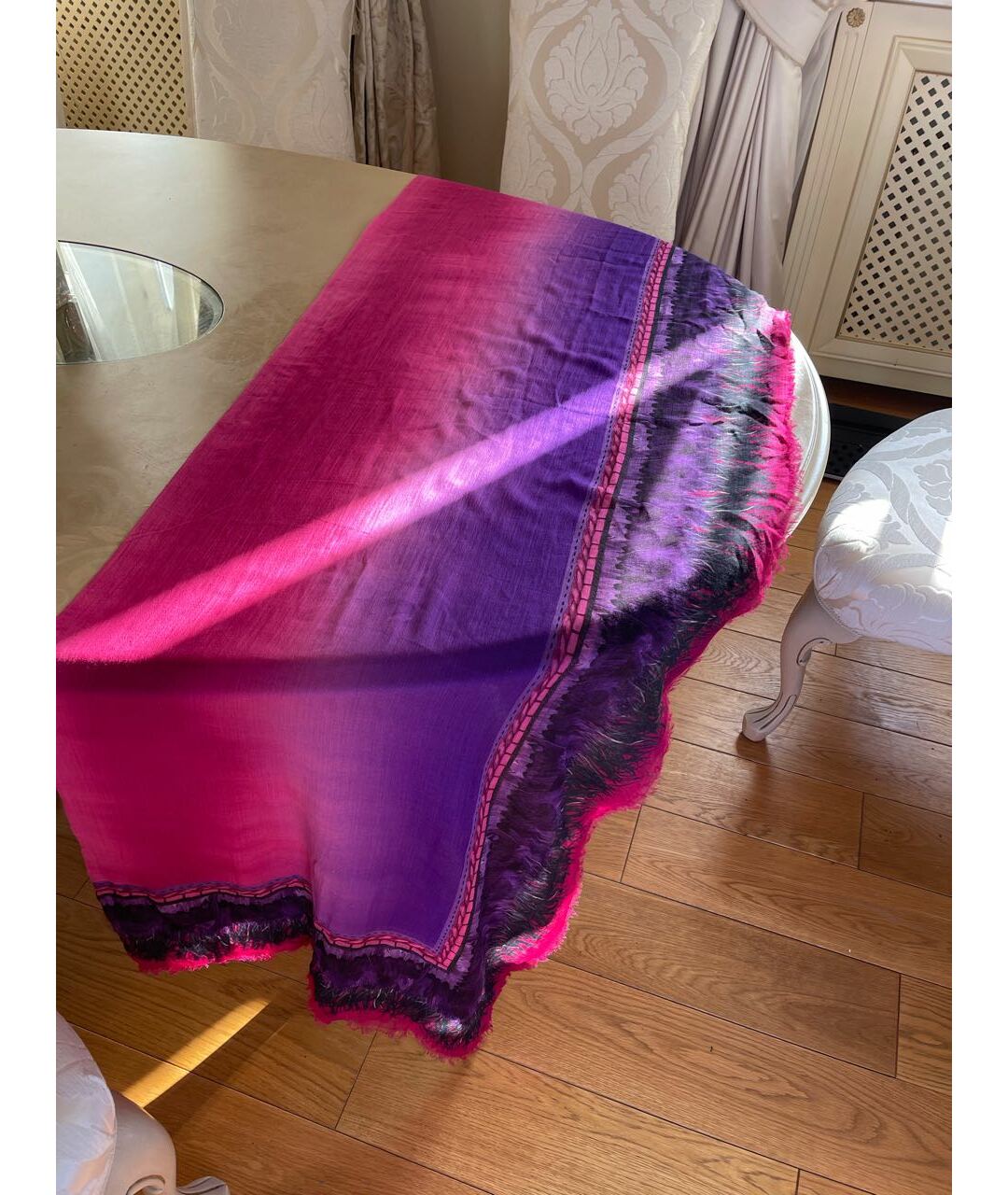 CHRISTIAN DIOR PRE-OWNED Фиолетовый шарф, фото 3