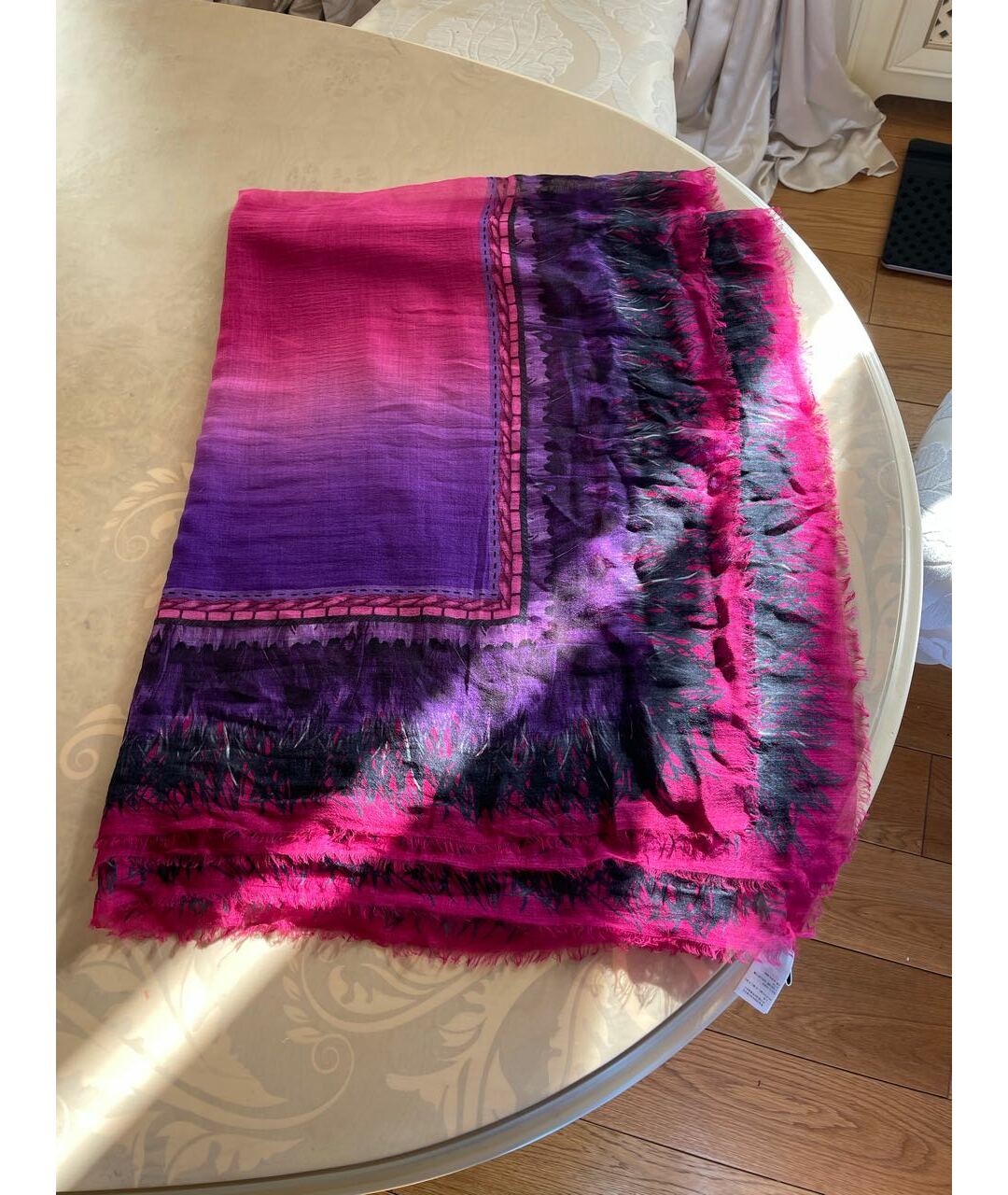 CHRISTIAN DIOR PRE-OWNED Фиолетовый шарф, фото 4