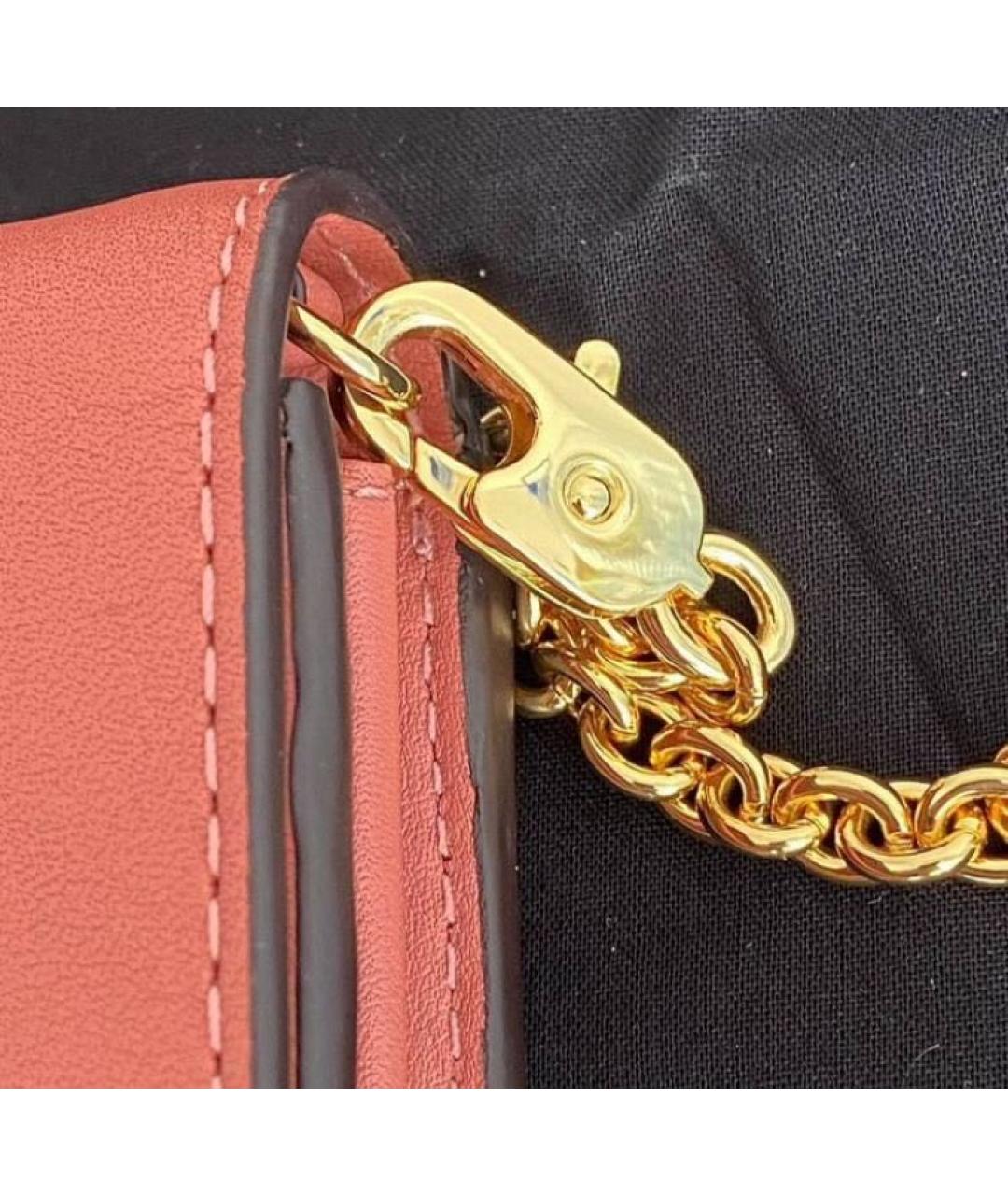 RALPH LAUREN Коралловая кожаная сумка через плечо, фото 7