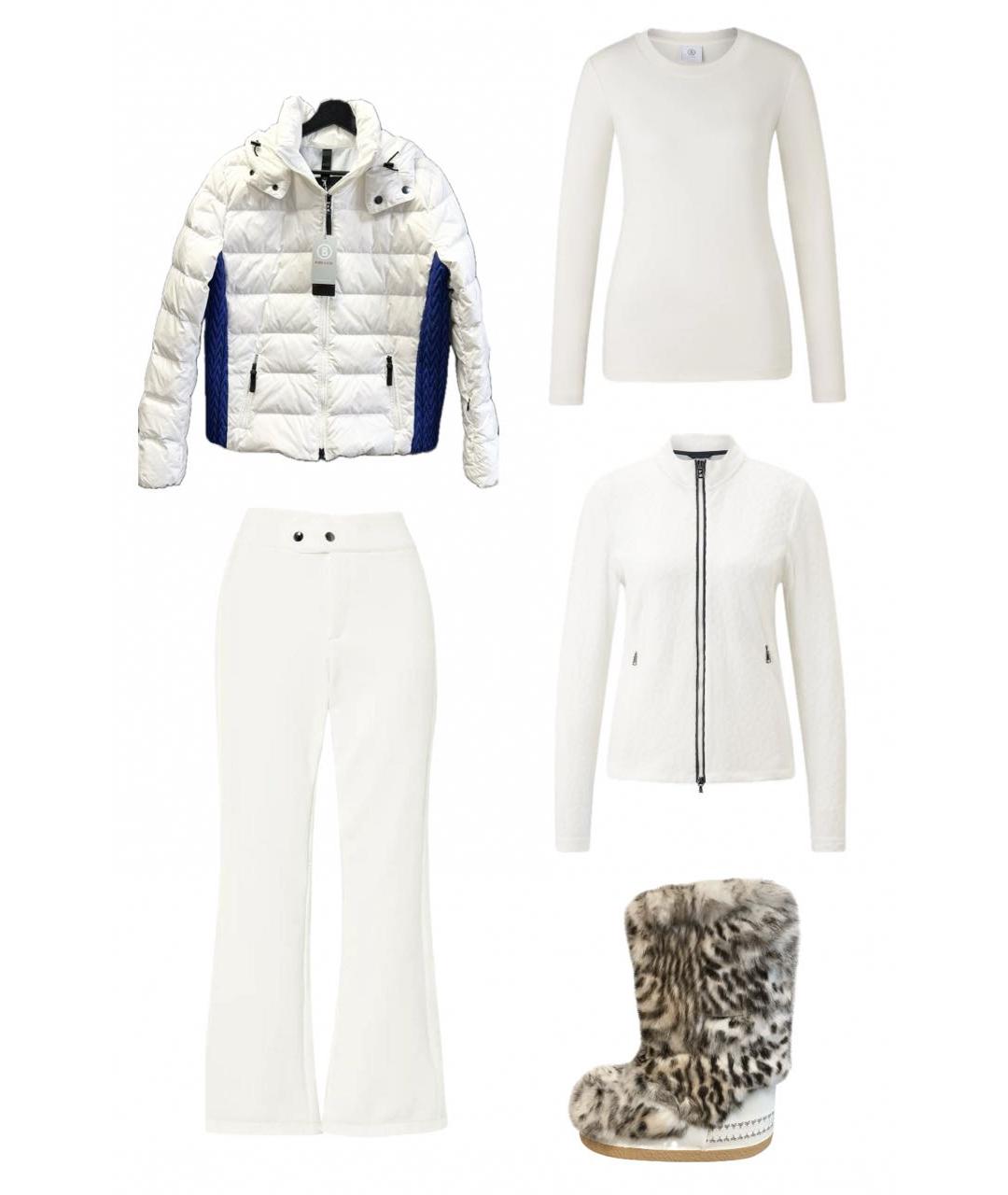 BOGNER Белые полиамидовые брюки узкие, фото 7