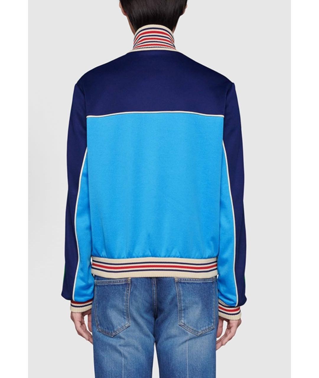 GUCCI Синяя полиэстеровая спортивная куртка, фото 4