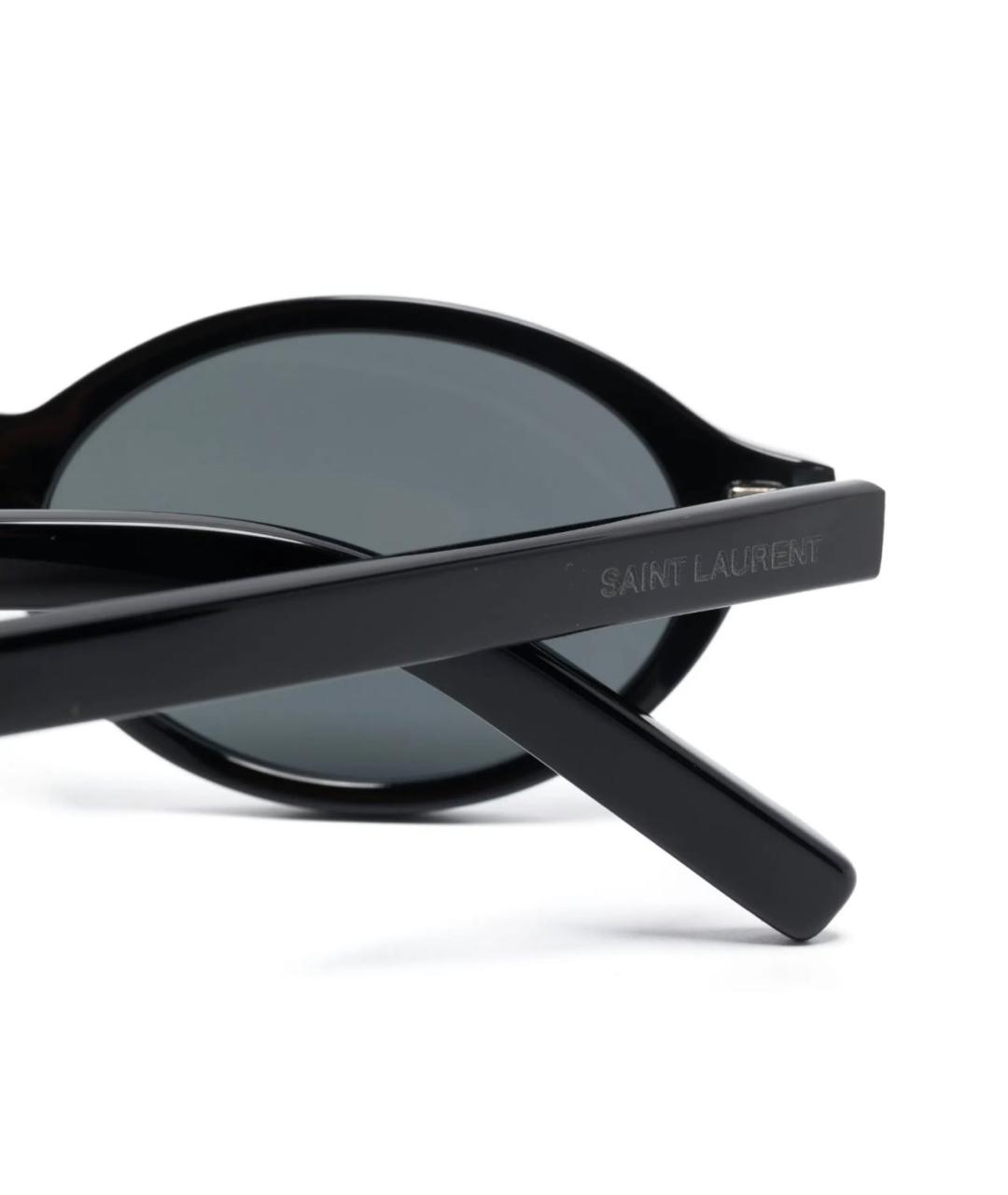 SAINT LAURENT Черные пластиковые солнцезащитные очки, фото 3
