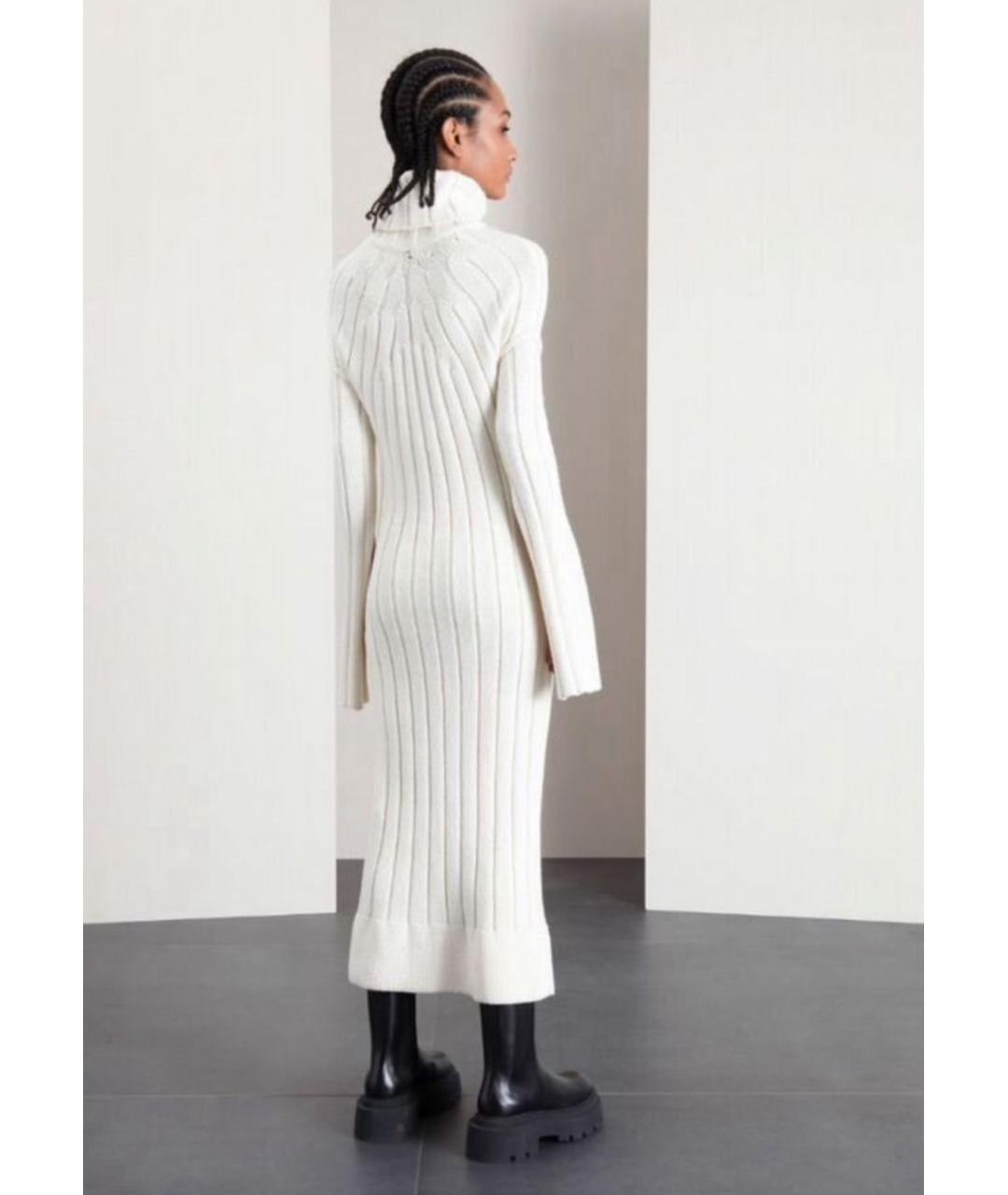 SPORTMAX Белое полиэстеровое повседневное платье, фото 2