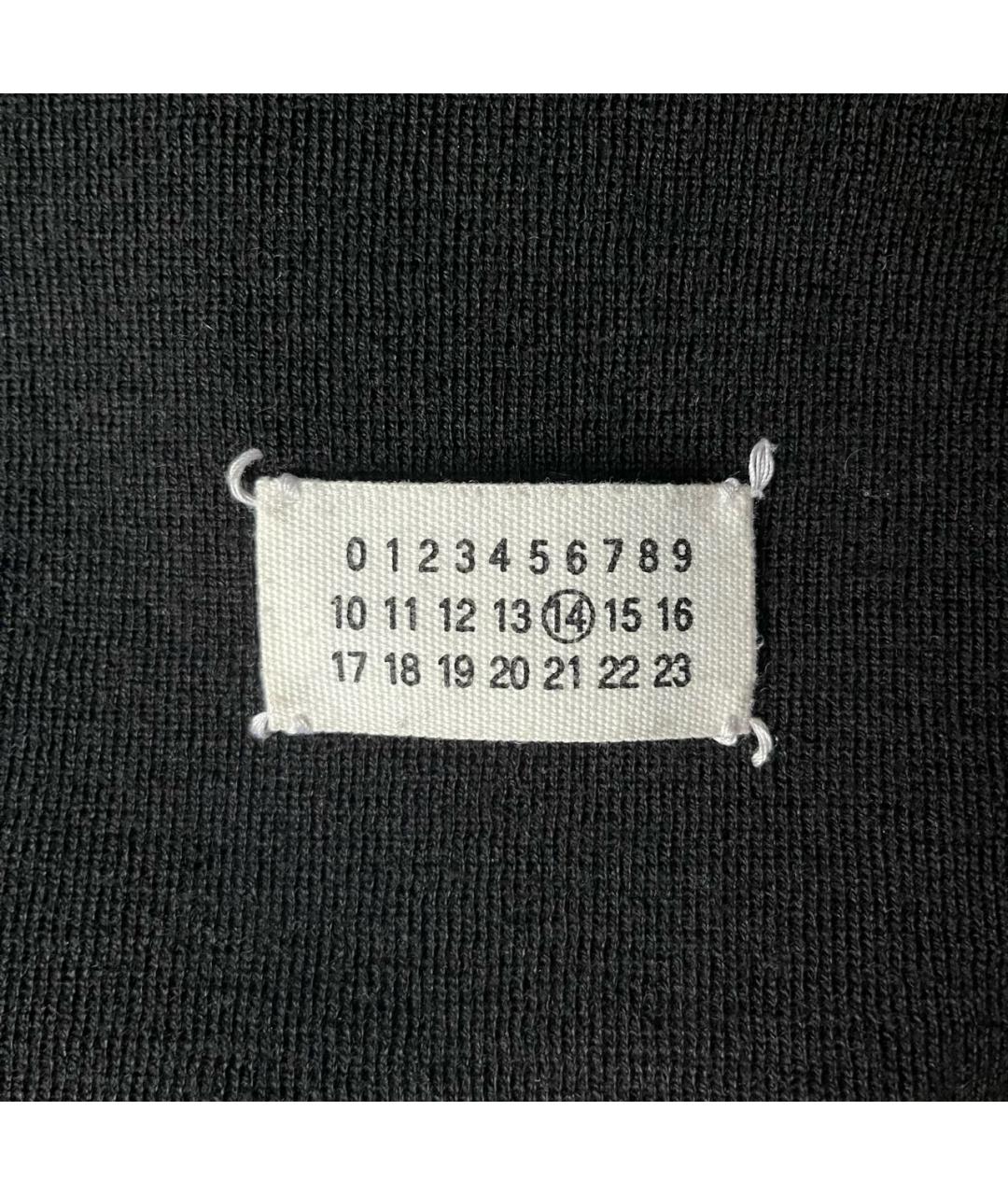 MAISON MARGIELA Черный шерстяной шарф, фото 3