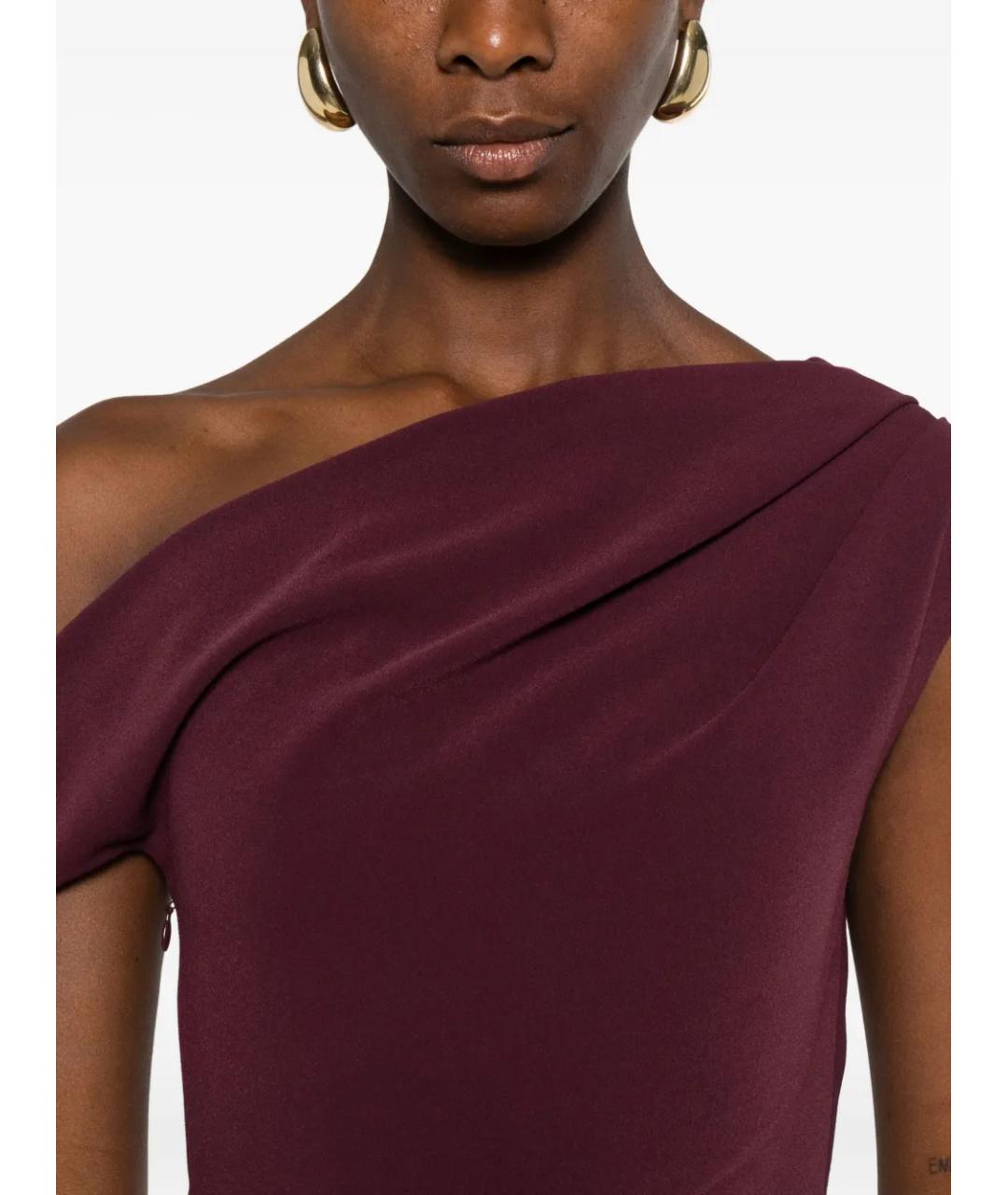 SOLACE LONDON Бордовое коктейльное платье, фото 6