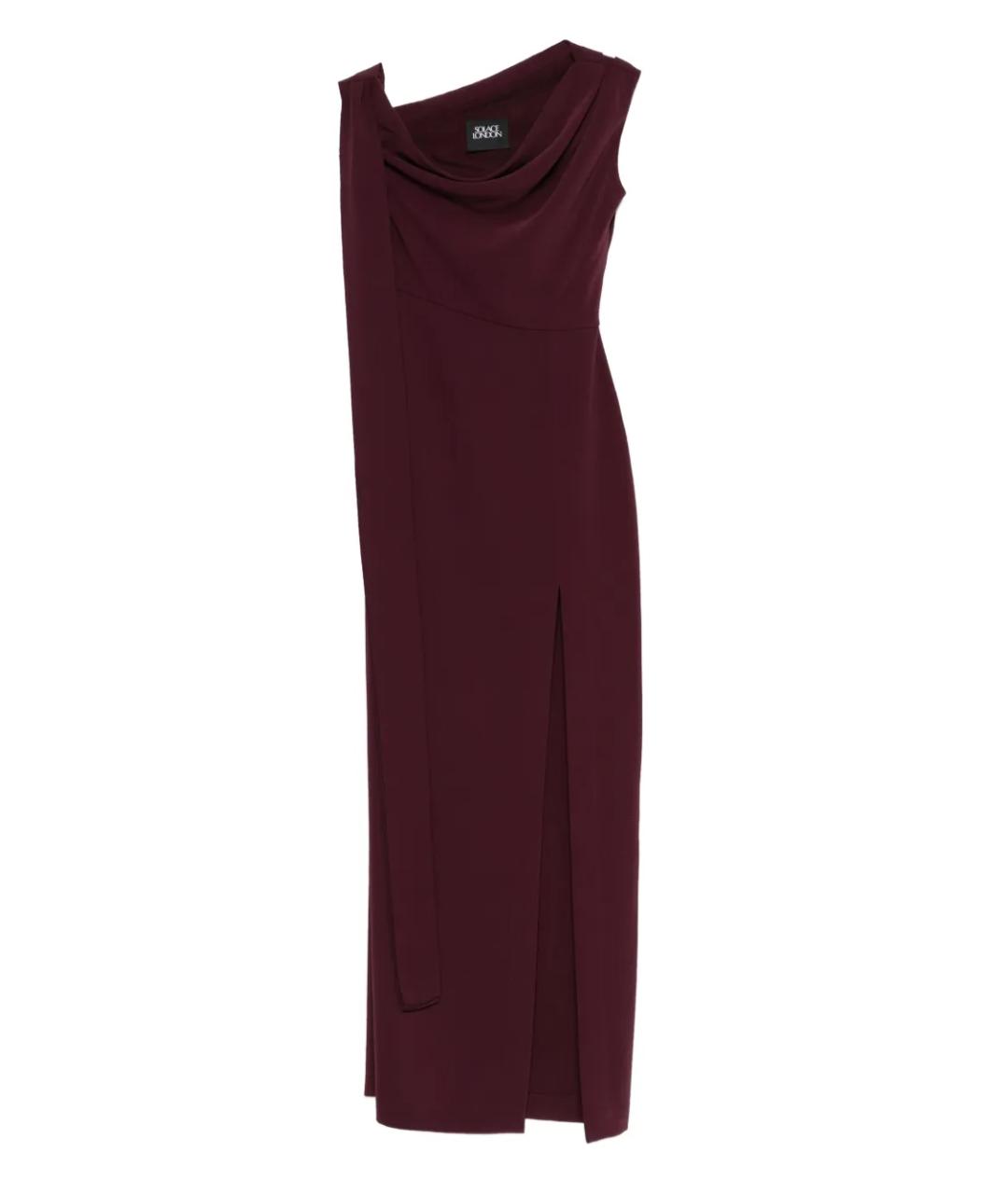 SOLACE LONDON Бордовое коктейльное платье, фото 1