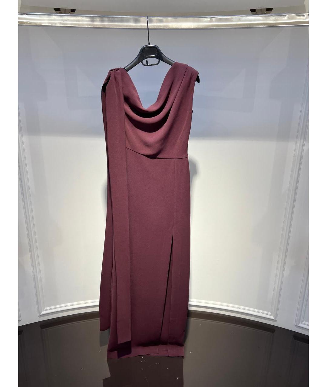 SOLACE LONDON Бордовое коктейльное платье, фото 2