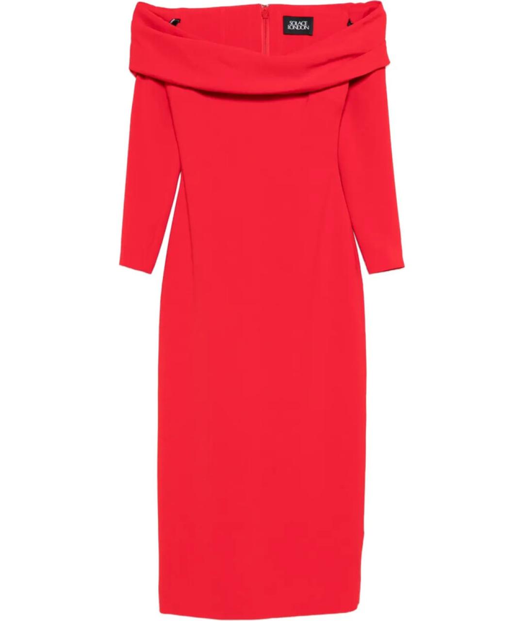 SOLACE LONDON Красное коктейльное платье, фото 1