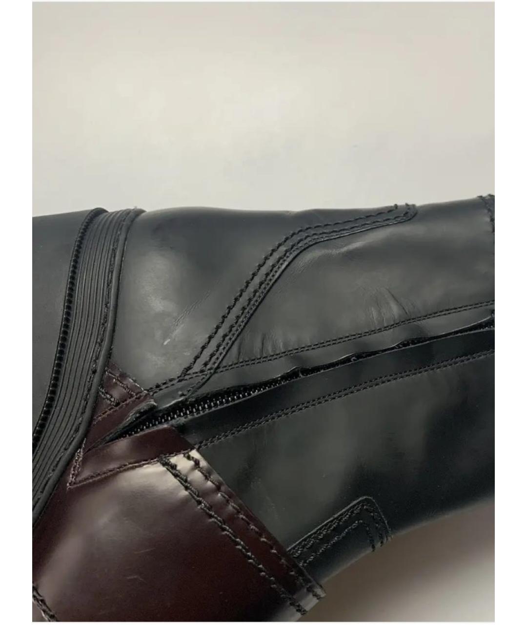 BURBERRY Черные кожаные полусапоги, фото 3