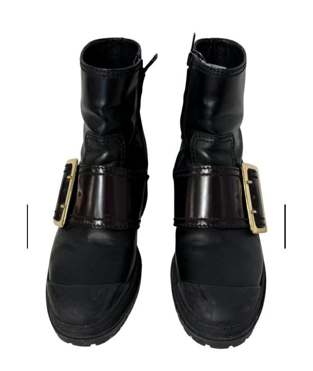 BURBERRY Черные кожаные полусапоги, фото 5