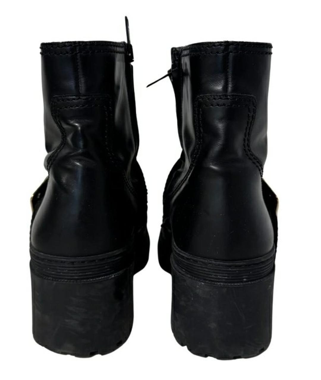BURBERRY Черные кожаные полусапоги, фото 4