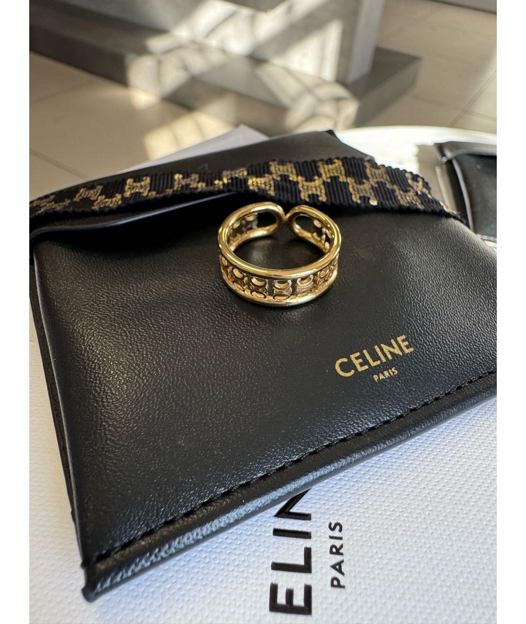 CELINE Золотое латунное кольцо, фото 3