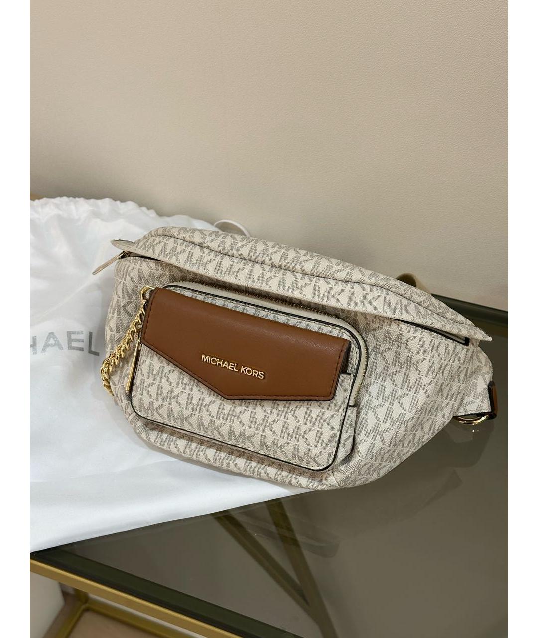 MICHAEL KORS Бежевая поясная сумка, фото 8