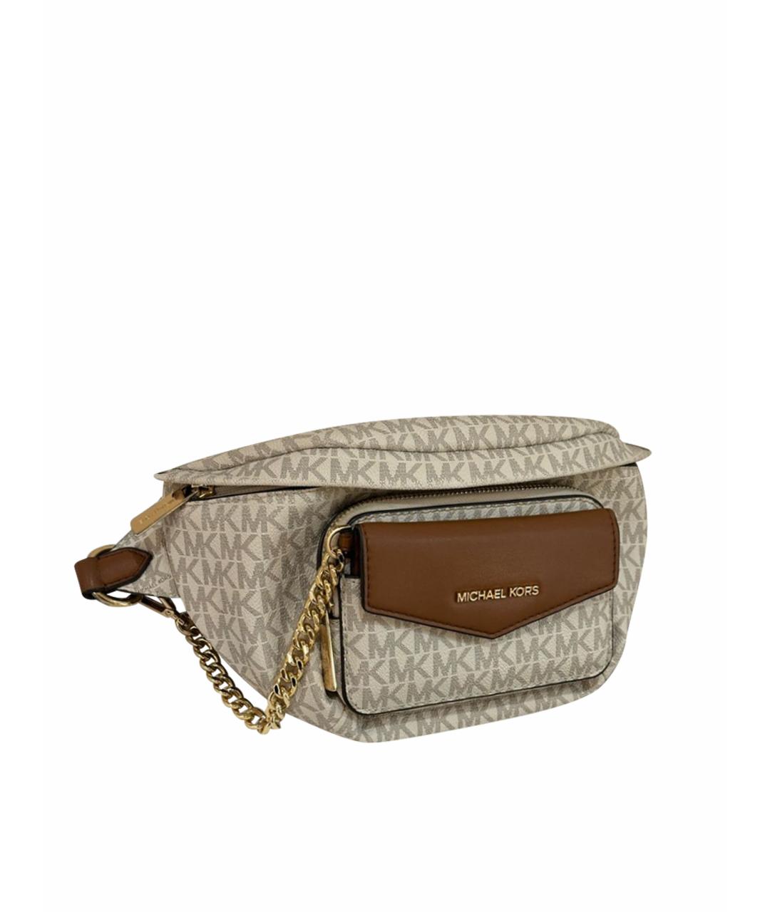 MICHAEL KORS Бежевая поясная сумка, фото 1
