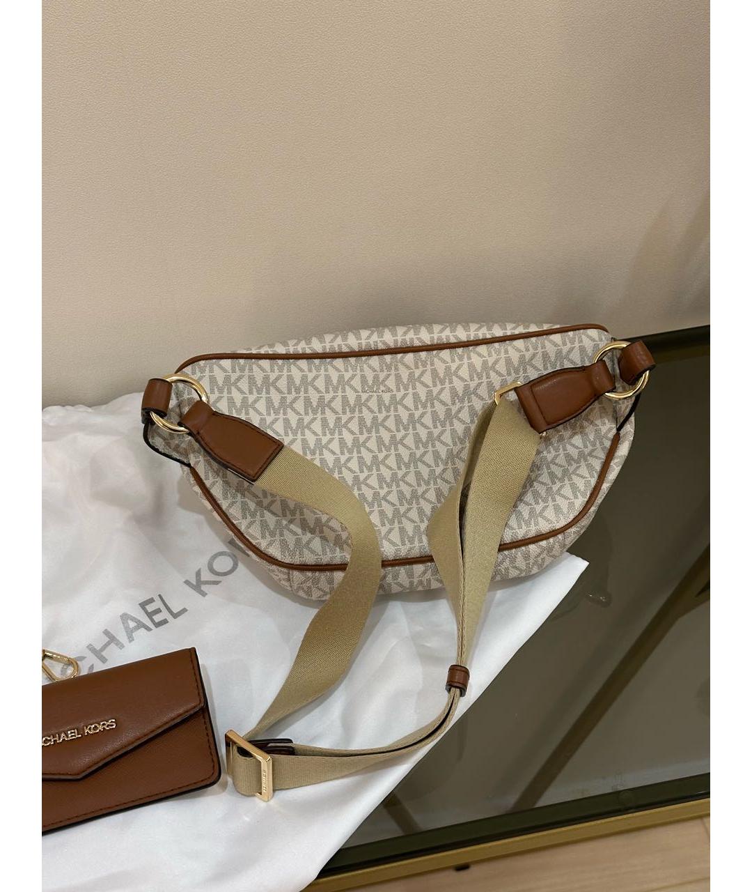 MICHAEL KORS Бежевая поясная сумка, фото 3
