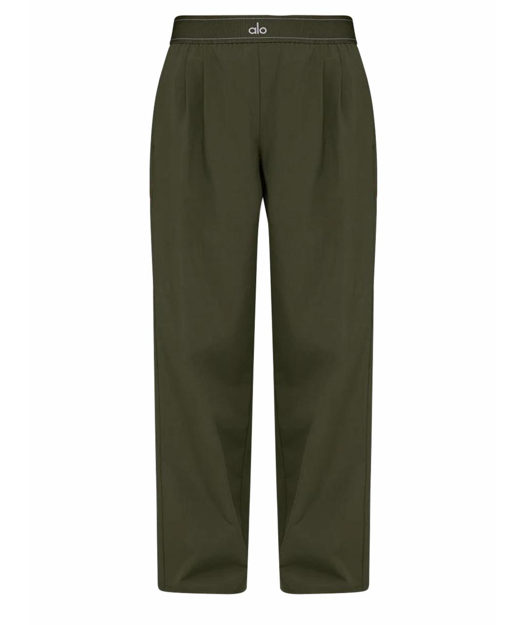 ALO YOGA Хаки прямые брюки, фото 1