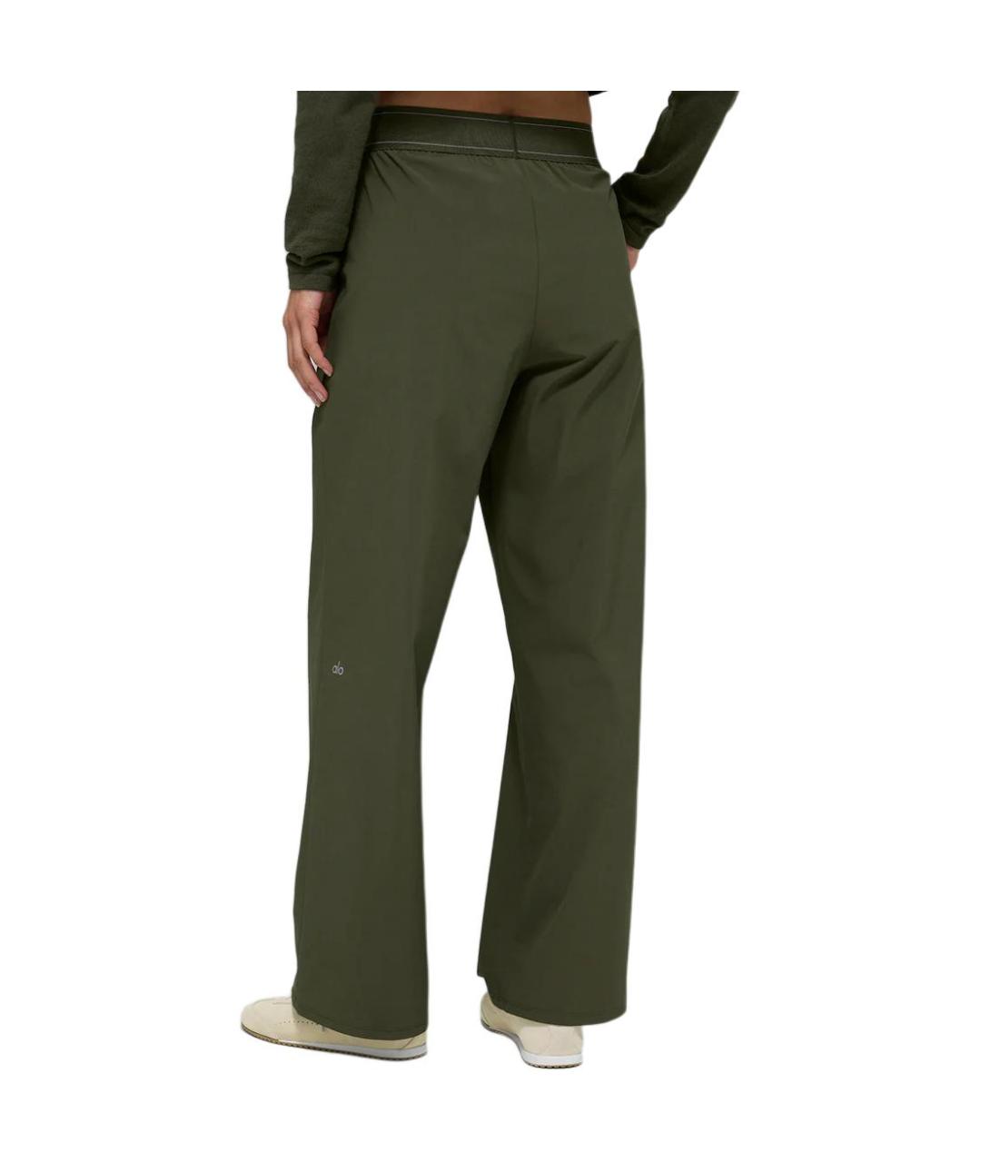 ALO YOGA Хаки прямые брюки, фото 2