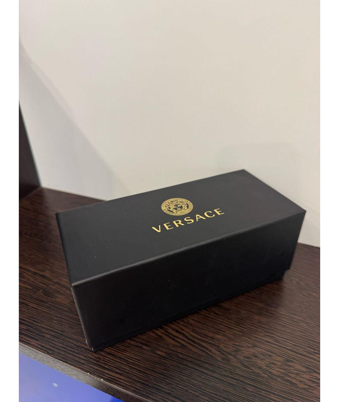 VERSACE Черные пластиковые солнцезащитные очки, фото 4