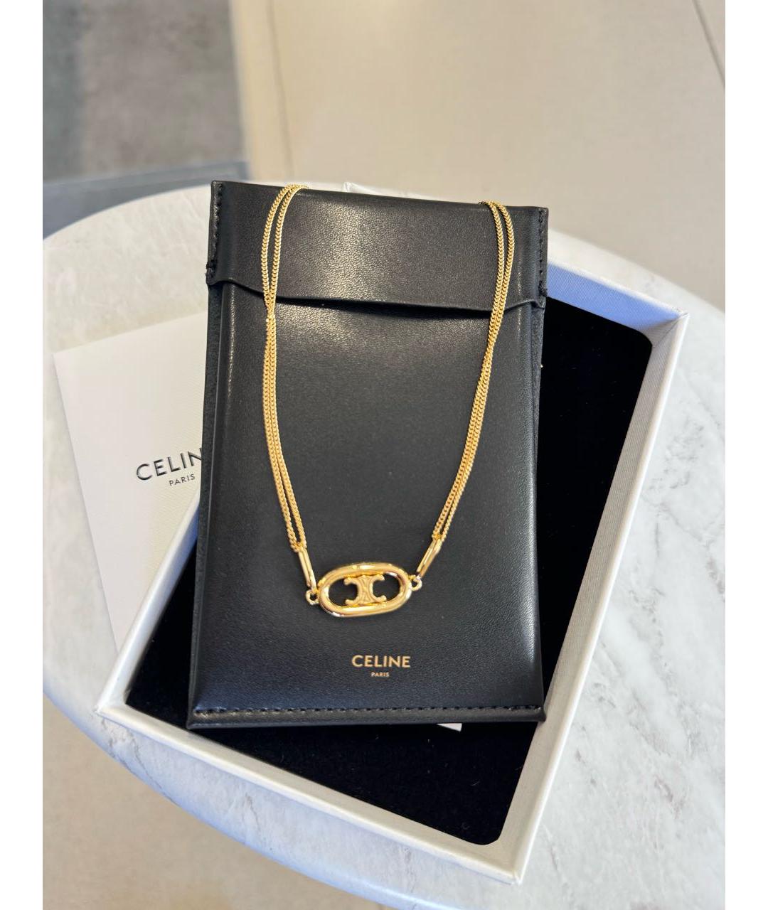CELINE Золотая латунная подвеска, фото 2