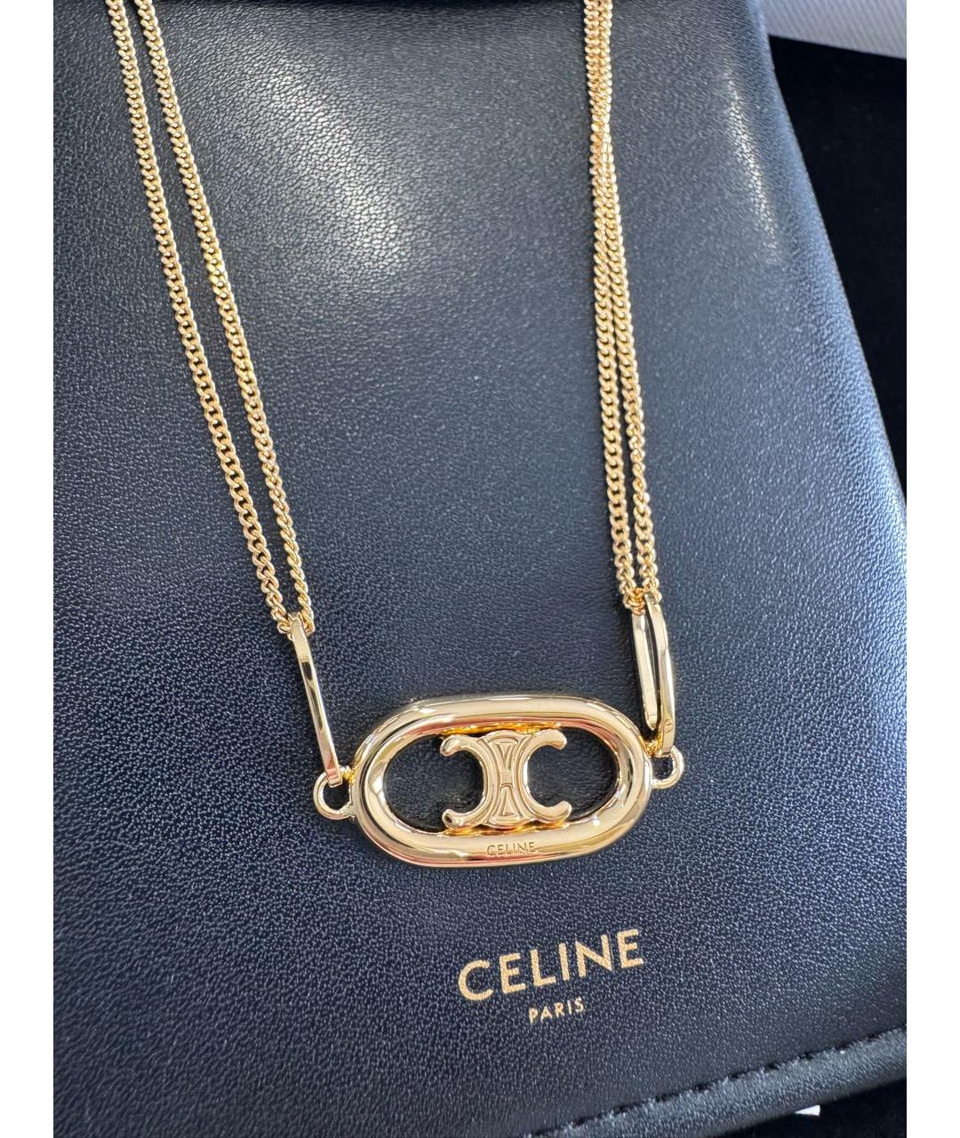 CELINE Золотая латунная подвеска, фото 3