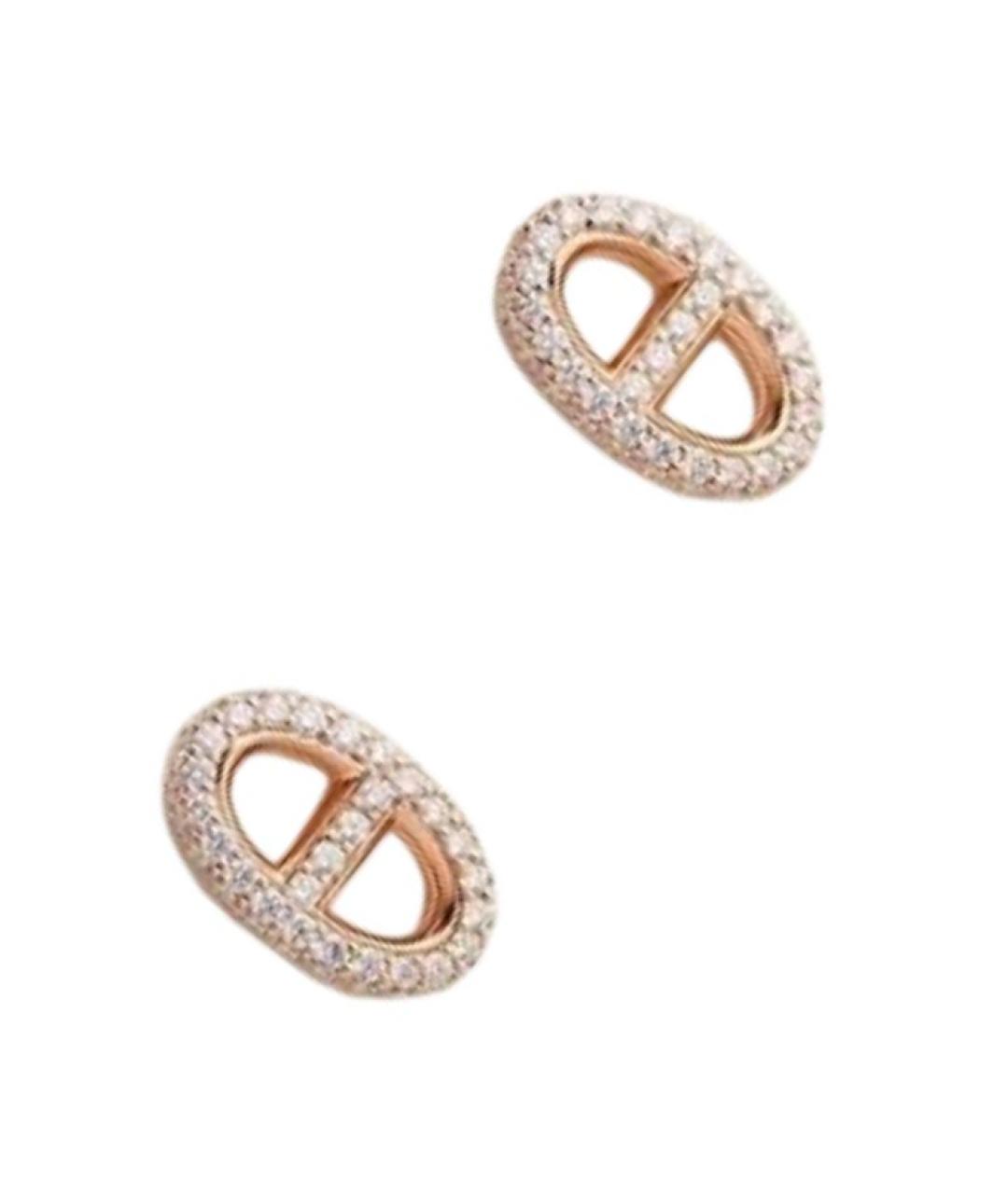 HERMES Золотые серьги из розового золота, фото 2