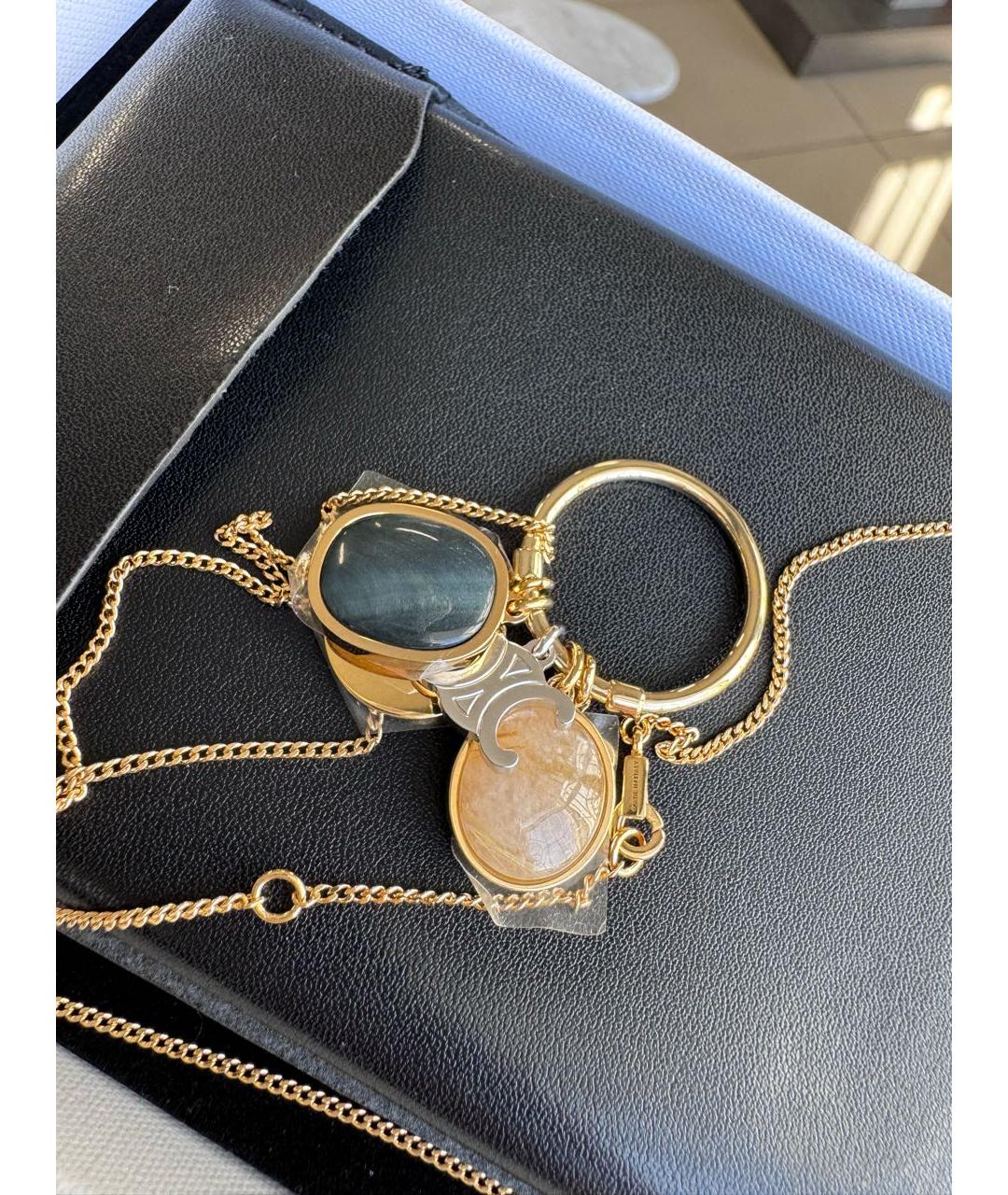 CELINE Золотая латунная подвеска, фото 8