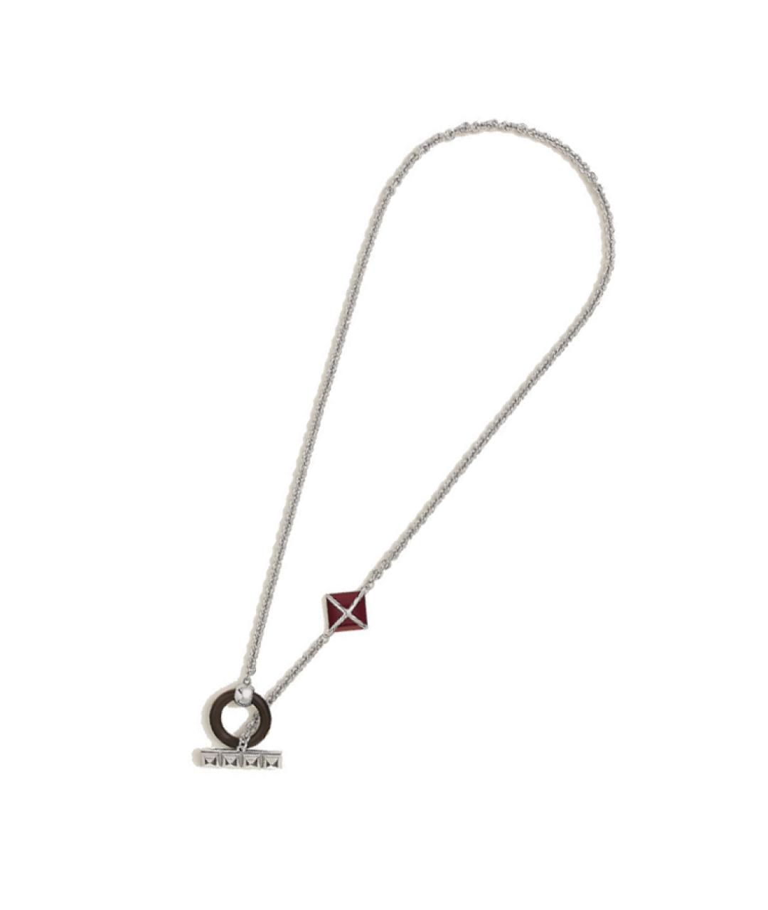 HERMES Красная металлическая цепочка/подвеска, фото 2