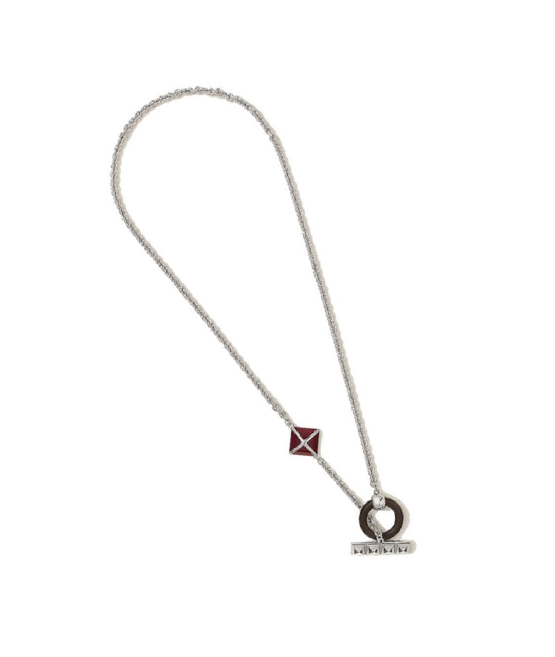 HERMES Красная металлическая цепочка/подвеска, фото 3