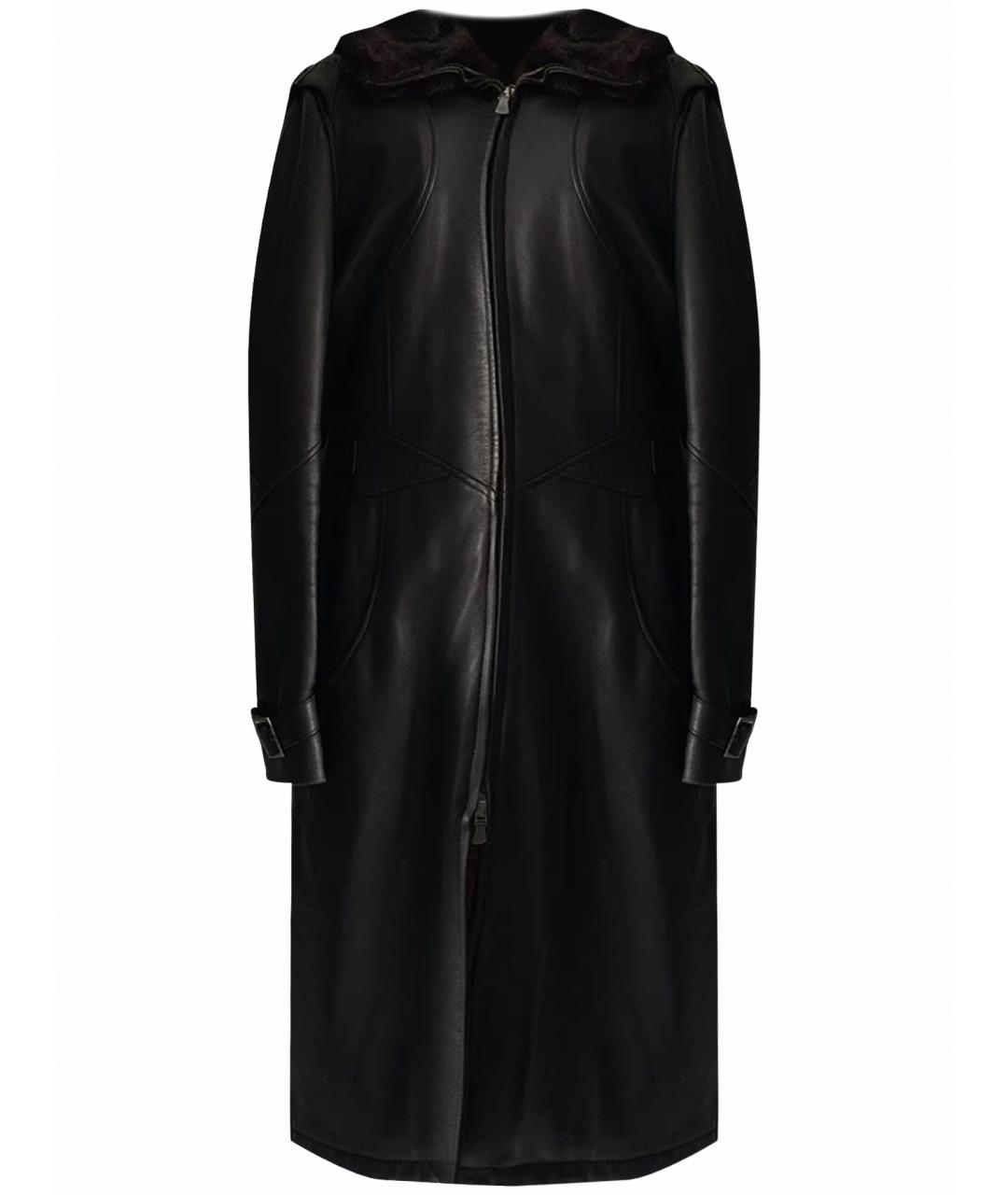 VERSACE JEANS COUTURE Черная кожаная дубленка, фото 1