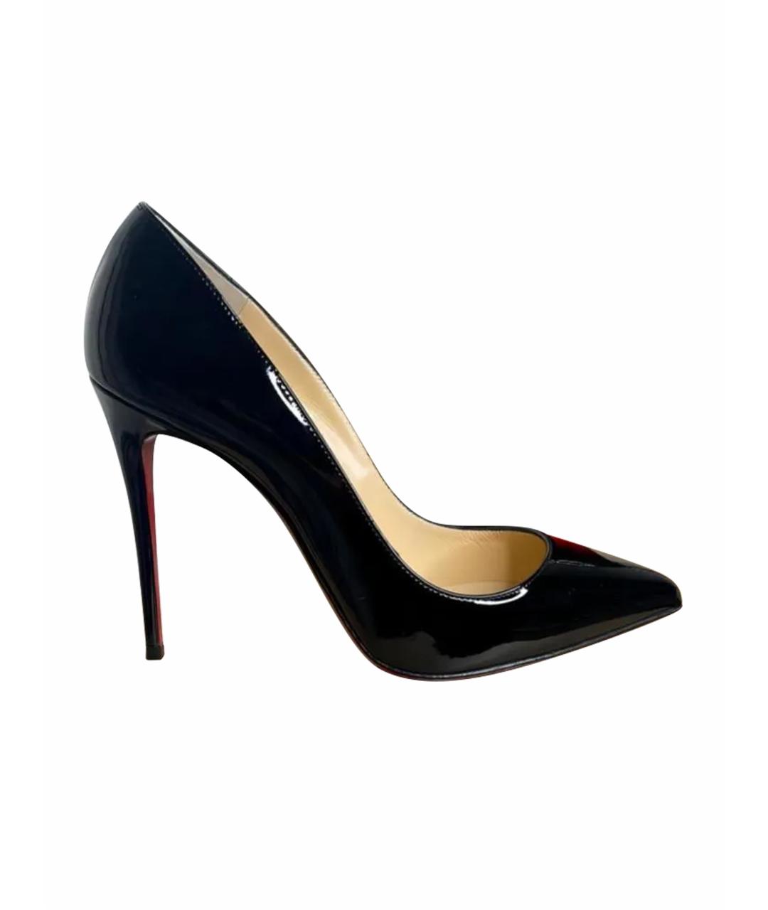 CHRISTIAN LOUBOUTIN Черные туфли из лакированной кожи, фото 1